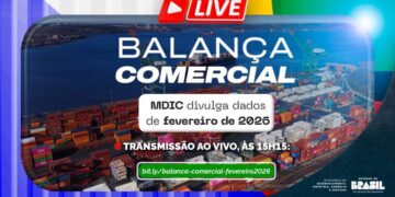 Balança Comercial de fevereiro de 2026 será divulgada pelo MDIC em coletiva on-line
