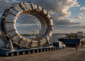 Anel magnético de 15 metros percorreu mais de 5 mil km sem ser desmontado para chegar ao Fermilab