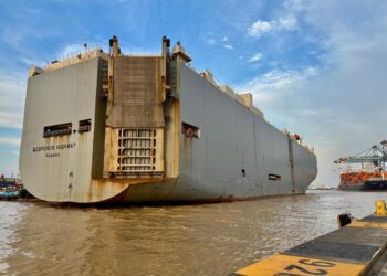 Porto de Itajaí recebe navio com 599 veículos de luxo em nova operação Ro-Ro
