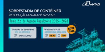Sobrestadia de contêiner: ANTAQ remarca webinário para 8 de outubro