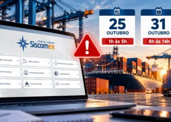 Siscomex anuncia duas paradas programadas em outubro; veja as datas e os impactos para o comércio exterior